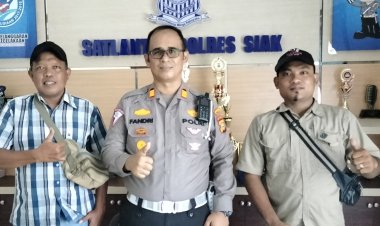 AKP FANDRI. S.H Kasat Lantas Polres Siak Sambut Baik Awak Media Audensi Dan Silaturahmi. 