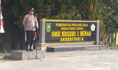 Polsek Minas Beritakan Edukasi Melalui Polisi Goes To Scholl