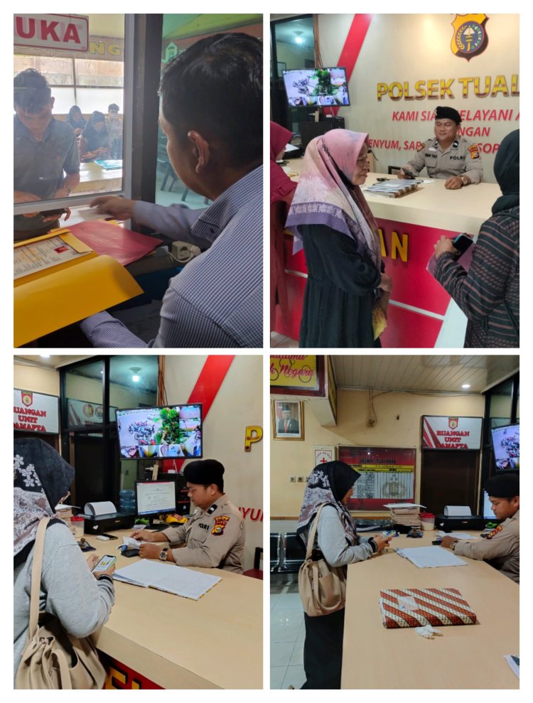 Polsek tualang Tingkatkan Pelayanan Melalui Pembuatan SKCK dan SPKT