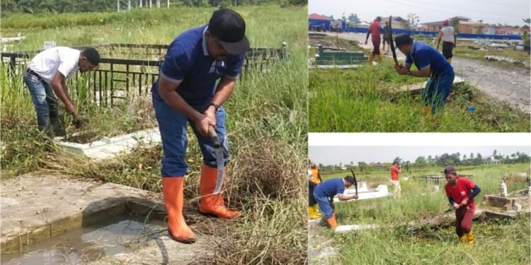Sambut Hut Kabupaten Rohil Ke 24, Dinas Lingkungan Hidup Giat Bakti Sosial Bersihkan Rumah Ibadah Dan Kuburan