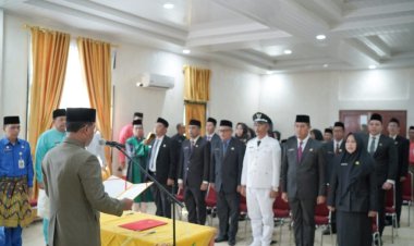 Lantik Pejabat Eselon, Sekda Rohil : Jabatan Bukan Abadi, Tapi Bagi Mereka yang Berprestasi