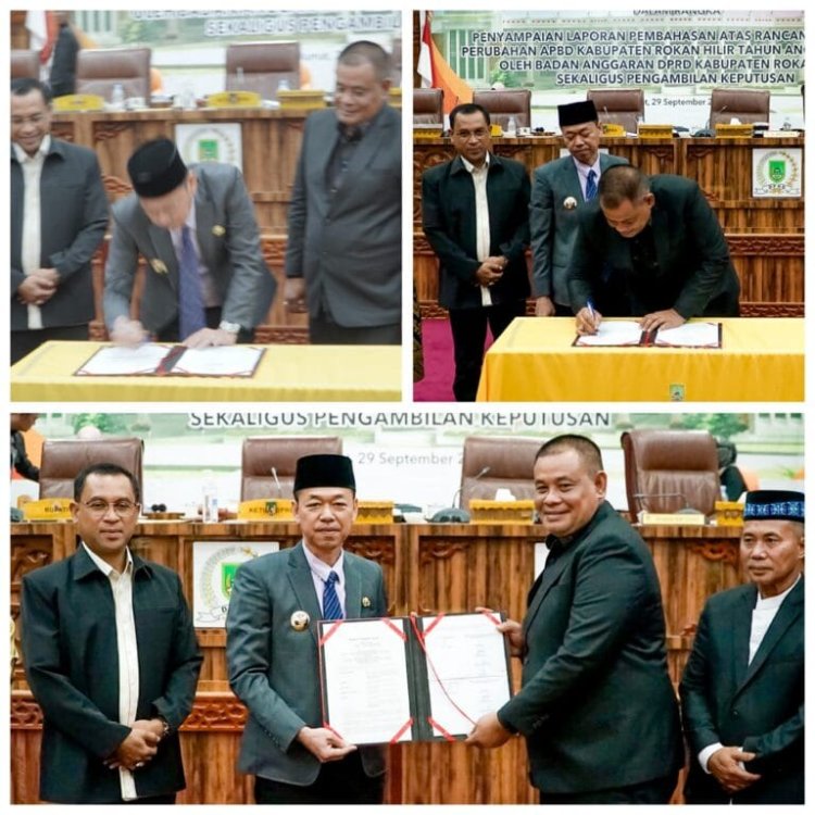 Meningkat, APBD-P Kabupaten Rohil Disahkan Sebesar Rp 2,4 Triliun 