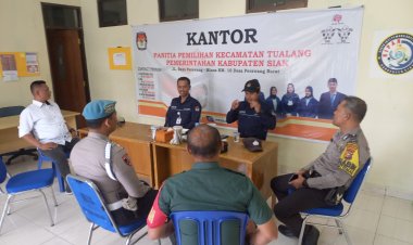 Personil Polsek Tualang Polres Siak Patroli Ke PPK Dan Bawaslu Tualang Tingkatkan Intensitas Patroli