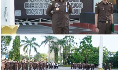Asisten Pengawasan Kejaksaan Tinggi Riau Menghadiri Apel Kerja Pagi