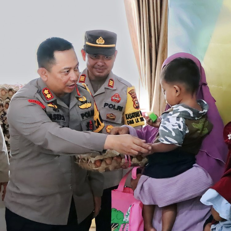 Cooling System Dengan Peduli Anak Stunting AKBP Asep Sujarwadi Bersinergi Dengan Dandim 0322 Siak Jadi Orang Tua Asuh