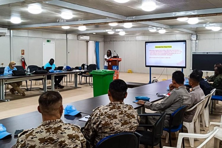 Satgas Kompi Zeni TNI Konga Melakukan Pelatihan Environmental Focal Point untuk Menjaga Kelestarian Lingkungan