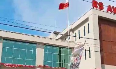 Viral! RS Awal Bros Bagan Batu Rohil Pasang Bendera Merah Putih Terbalik, Netizen Heboh