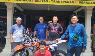 Pelaku Curanmor di Hotel The Palace Pekanbaru Dibekuk Polsek Bukit Raya