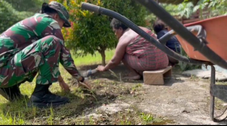 Karya Bakti Satgas dan Warga Naikere