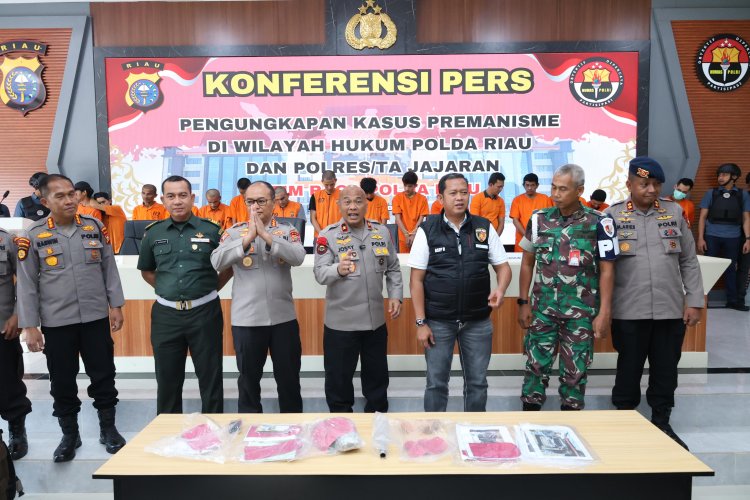 Ungkap Kasus Premanisme, Tim Raga Polda Riau Amankan Puluhan Pelaku