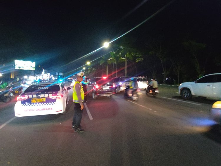 Ditlantas Polda Riau Gelar Blue Light Patrol, Sasar Titik Rawan dan Tempat Ibadah