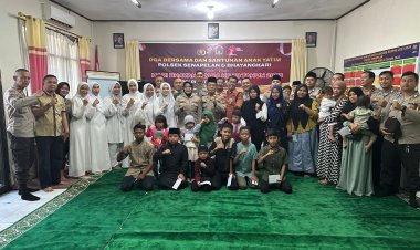 Polsek Senapelan Gelar Doa Bersama dan Santuni Anak Yatim, Sambut HUT Bhayangkara ke-79