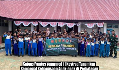 TNI Tanamkan Nasionalisme Anak Perbatasan