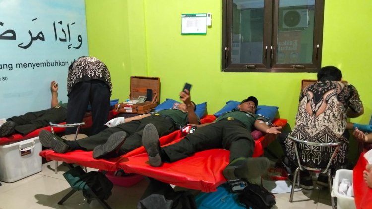 Koramil Ngrampal Donor Darah, TNI Peduli Kemanusiaan