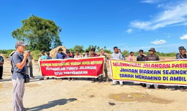 Gelar Demo, Ratusan Masyarakat Menaming Desak Galian C  Ditutup