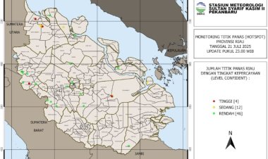 Titik Panas Riau Turun Drastis, BMKG Imbau Waspada Cuaca Ekstrem