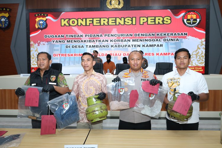 Polda Riau Tangkap Dua Pelaku Pencurian Dengan Kekerasan yang Mengakibatkan Korban Meninggal Dunia, Ternyata Tetangga Sendiri