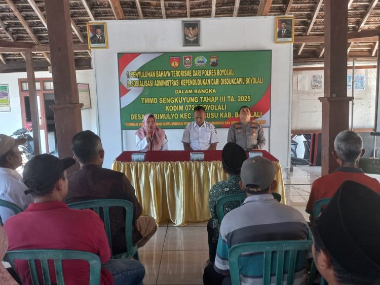 Satgas TMMD & Polres Boyolali Bekali Warga Sarimulyo Tangkal Radikalisme