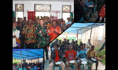 Silaturahmi Satgas Yonif 123/Rajawali dengan Tokoh Adat Mappi