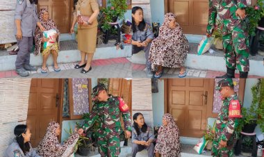 Babinsa Kratonan Dampingi Penyaluran Beras untuk ODGJ di Surakarta