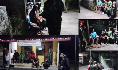 Koramil Gesi Sragen Tingkatkan Keamanan Desa Lewat Patroli Pos Kamling