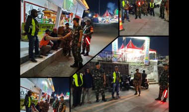 Patroli Malam Koramil 07 dan Ormas Jaga Keamanan Desa Selo