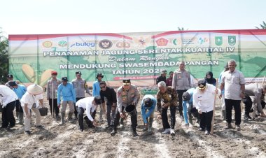 Gelar Penanaman Jagung di Lahan Seluas 346,5 Hektar, Polda Riau Dukung Program Ketahanan Pangan