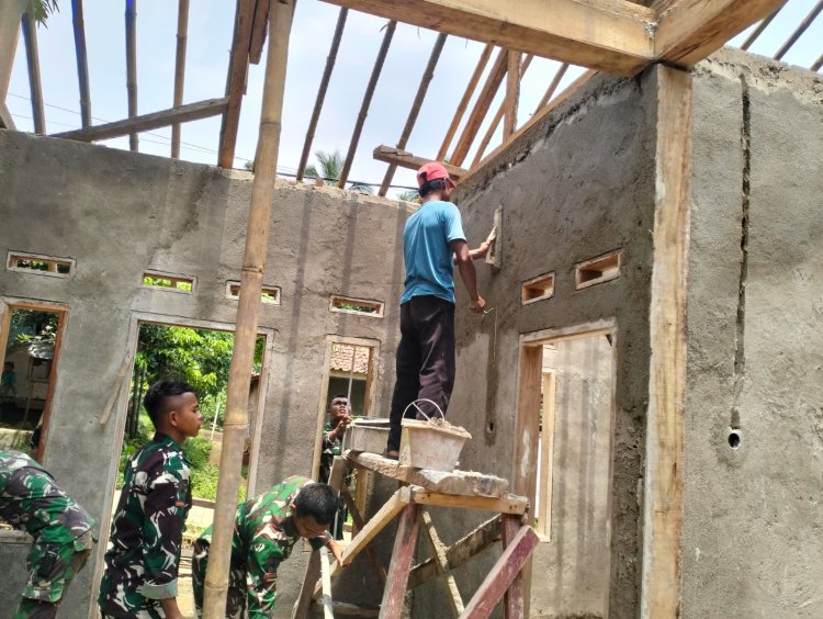 Satgas TMMD 126 Pandeglang Genjot Pengerjaan Rumah Layak Huni