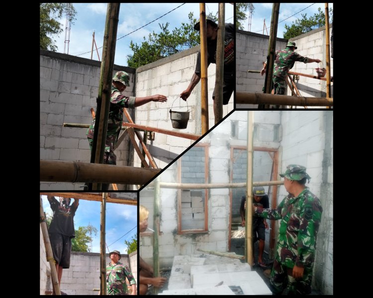 TMMD Kodim Boyolali Rehabilitasi Rumah Warga di Ampel