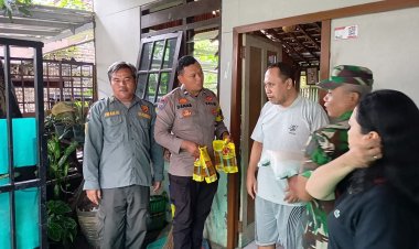 Sinergitas Tiga Pilar Serengan Salurkan Bantuan Sosial kepada Warga Sakit