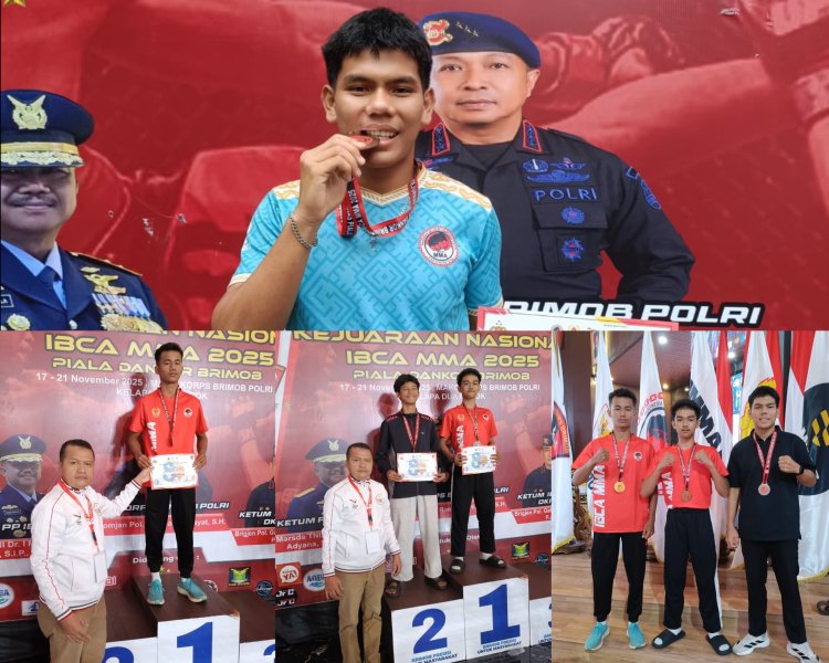 Tiga Atlet MMA Siak Sabet Medali di Kejurnas Dankor Brimob 2025