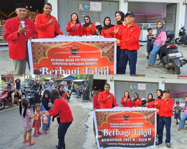 PDI Perjuangan Meranti Perkuat Kepedulian Sosial Lewat Berbagi Takjil