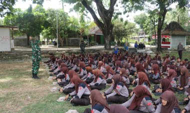 Koramil Jenar Latih Siswa SMK Negeri 1 Jenar, Perkuat Pendidikan Karakter dan P5