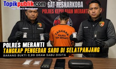 Polres Meranti Tangkap Pengedar Sabu di Selatpanjang, Sita 0,99 Gram