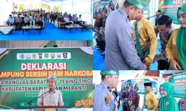 Wakapolda Riau Resmikan Kampung Anti Narkoba di Meranti