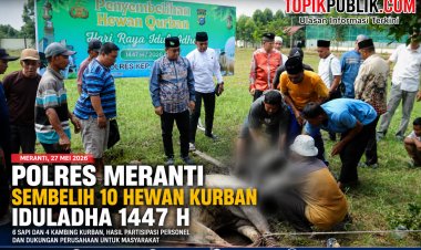 Polres Meranti Sembelih 10 Hewan Kurban Iduladha 1447 H
