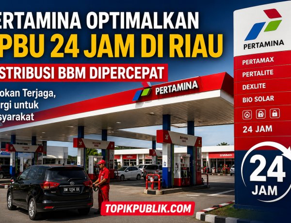 Pertamina Optimalkan SPBU 24 Jam di Riau, Distribusi BBM Dipercepat