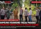 Jembatan Merah Putih Sungai Kuning Capai 75 Persen, Ditinjau Kapolres Kuansing