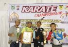 DPD ASWIN Riau Serahkan Sertifikat Apresiasi kepada INKAI Bengkalis pada Kejuaraan Karate Piala Kapolres