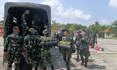 150 Personil Tim Satgas TMMD Ke 129 Kodim 0313/ KPR Laksanakan Serpras Menuju Pangkalan Terap