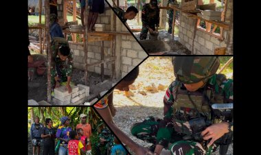 Satgas Yonif 645/GTY Wujudkan Kemanunggalan TNI-Rakyat di Yahukimo