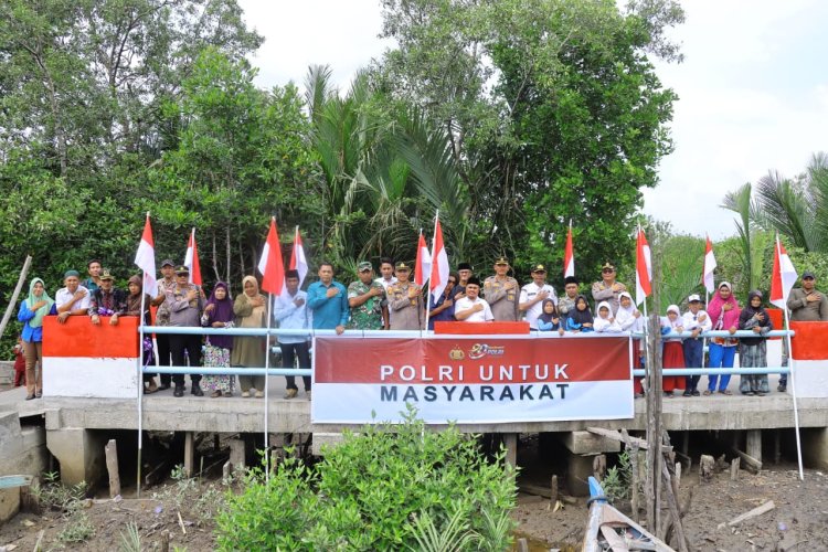 Jembatan Merah Putih Presisi Tahap II Di Resmikan Polres Meranti Bukti Nyata Bakti Polri Untuk Masyarakat.
