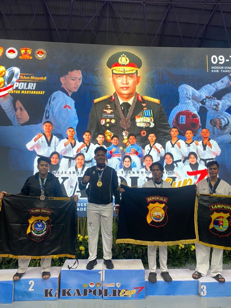 Polda Riau Juara Umum Kejurnas Taekwondo Kapolri Cup 7, Personel Polres Meranti Sumbang Emas
